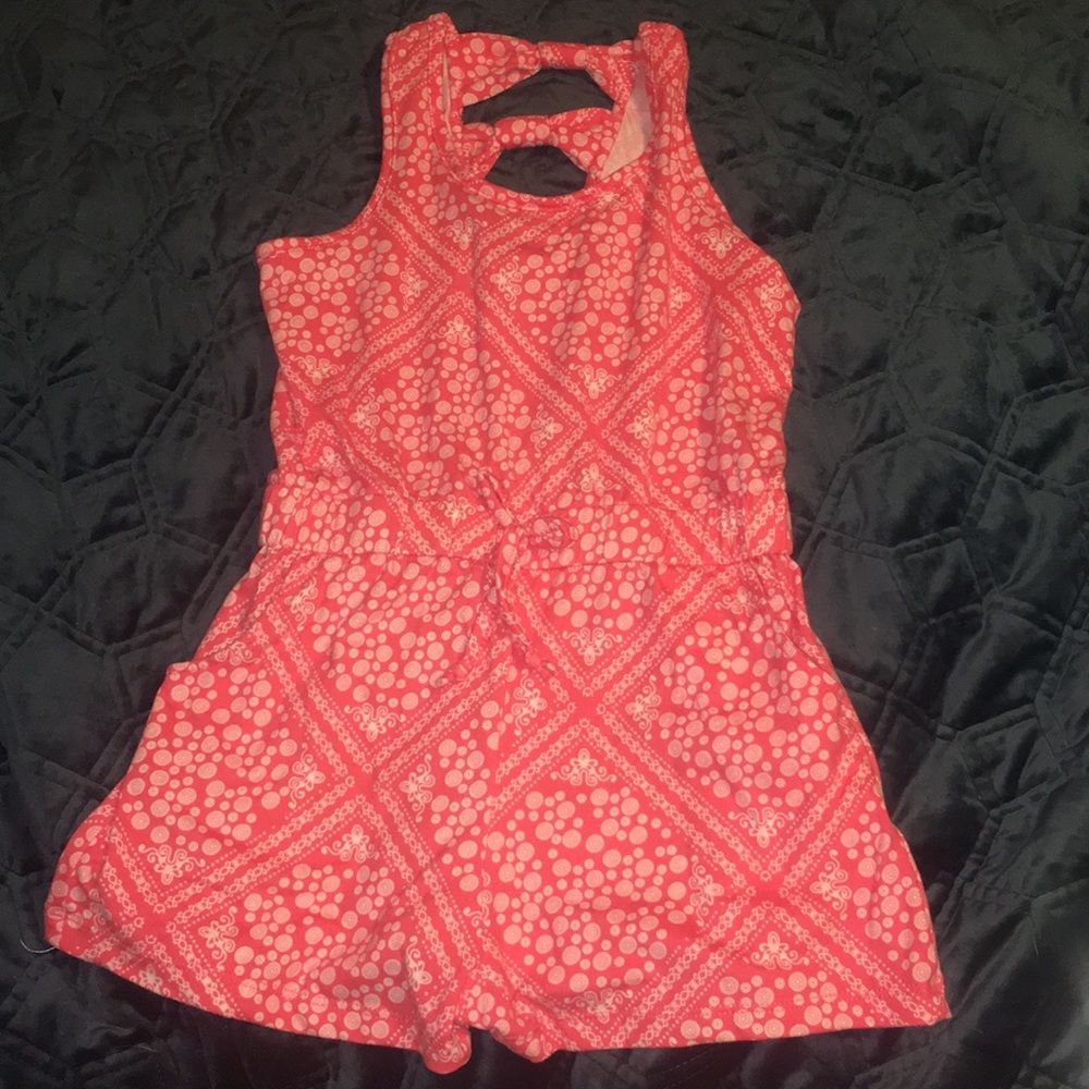 Girl's Sleeveless Cotton Romper